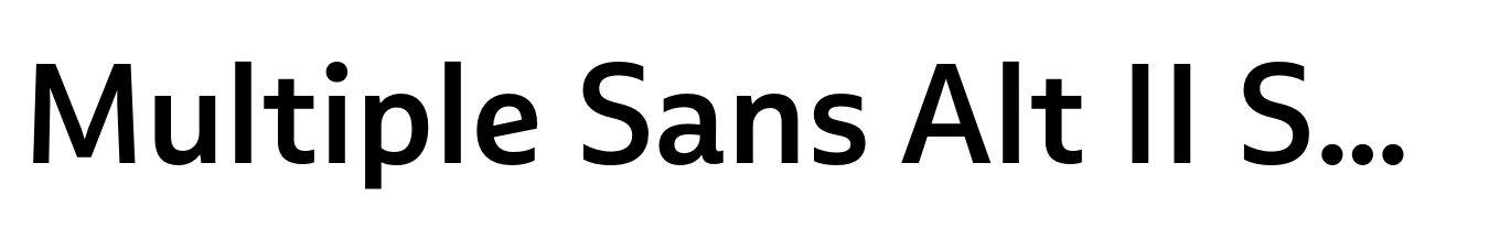 Multiple Sans Alt II Semi Bold